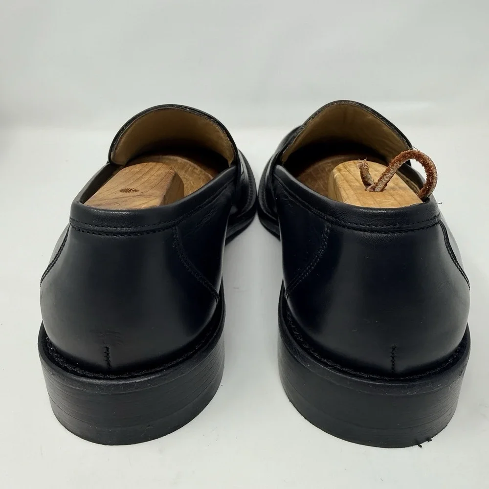 Johnston & Murphy Italy Made Penny Loafers Black Leather Dress‎ Shoes 8.5 M